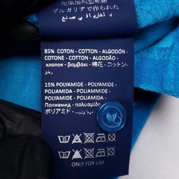 Vilebrequin Terry Cloth Polo Shirt Men Blue Short Sleeve Stretch Beach Boat XXXL - Picture 11 of 12